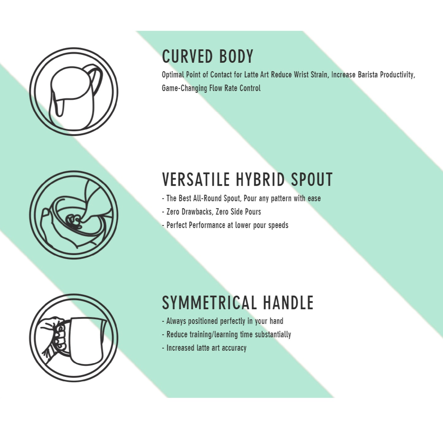 Curved Body-Milk Frothing Cup-500ml Steaming Pitchers