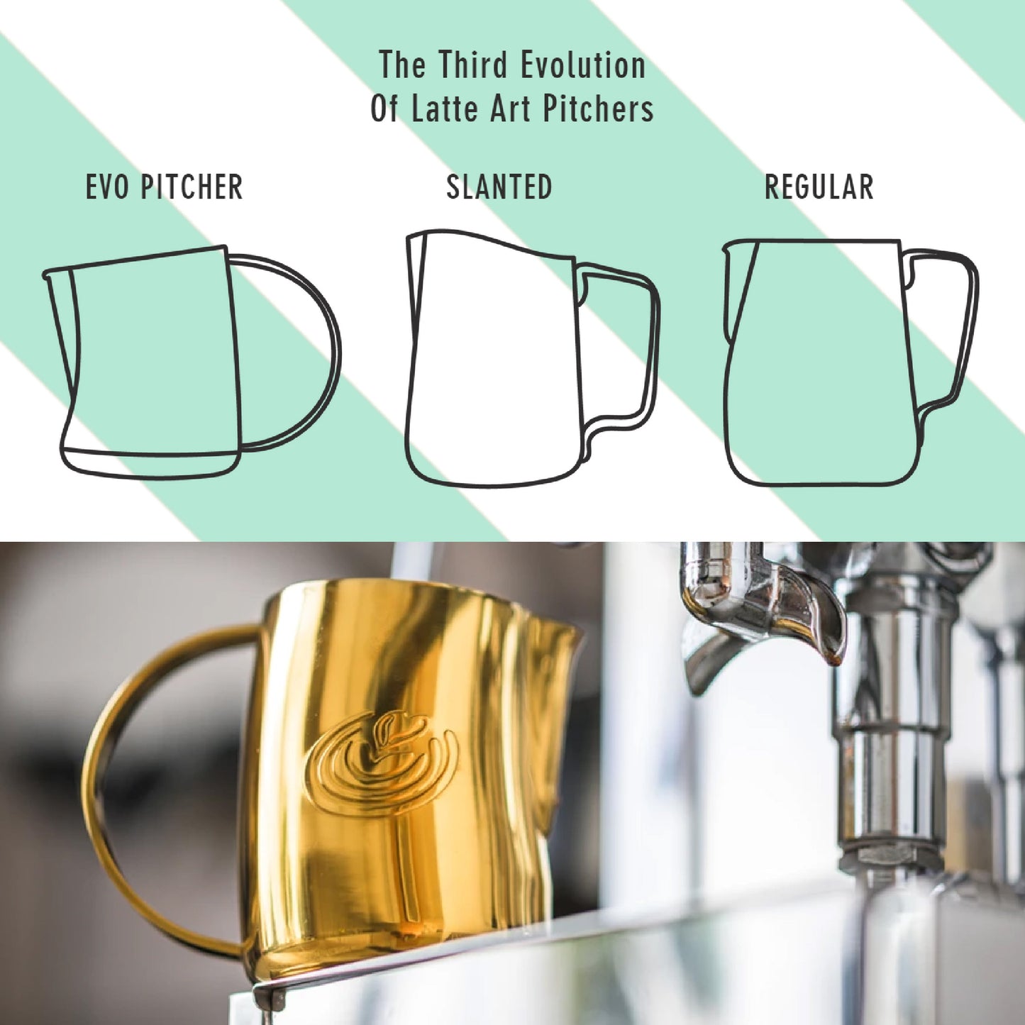 Curved Body-Milk Frothing Cup-500ml Steaming Pitchers