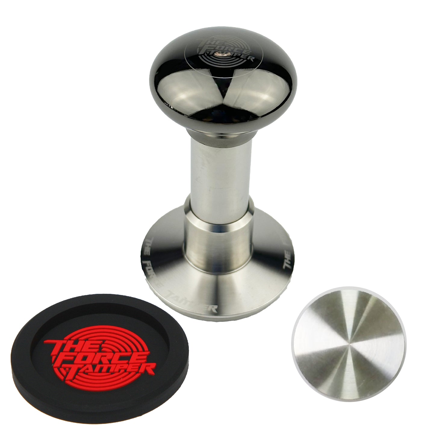 Automatic Impact-Adjustable Constant Pressure-Autoleveling Black Mirror Jellyfish AL Handle Coffee Tamper