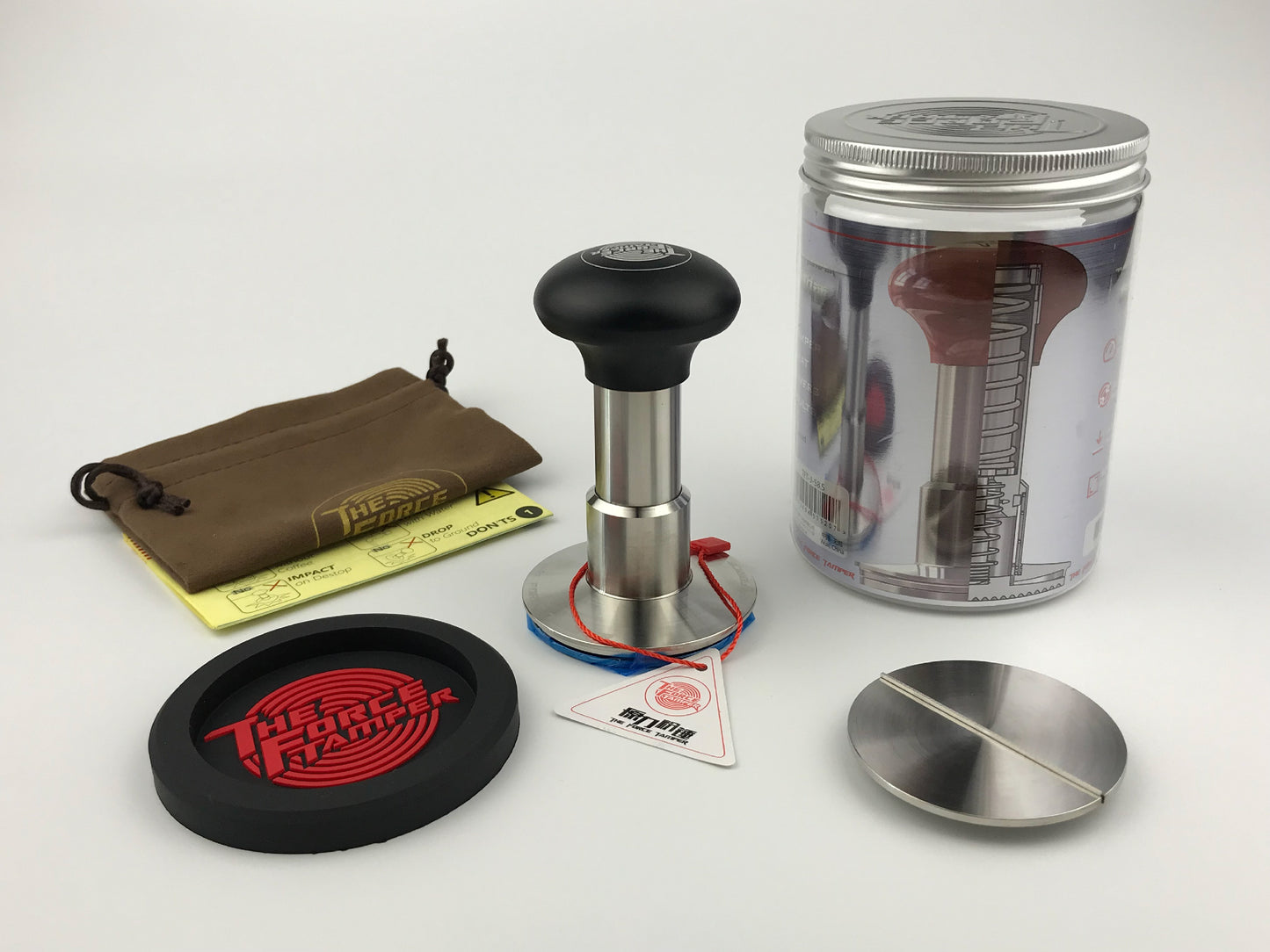 Automatic Impact-Adjustable Constant Pressure-Autoleveling Black Aluminum Matte Jellyfish Handle Coffee Tamper
