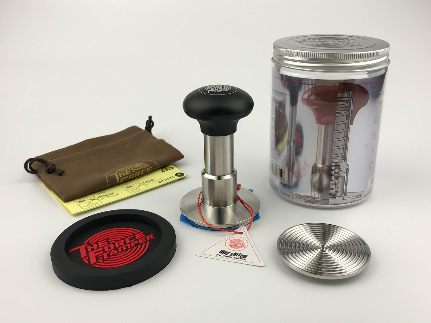 Automatic Impact-Adjustable Constant Pressure-Autoleveling Black Aluminum Matte Jellyfish Handle Coffee Tamper