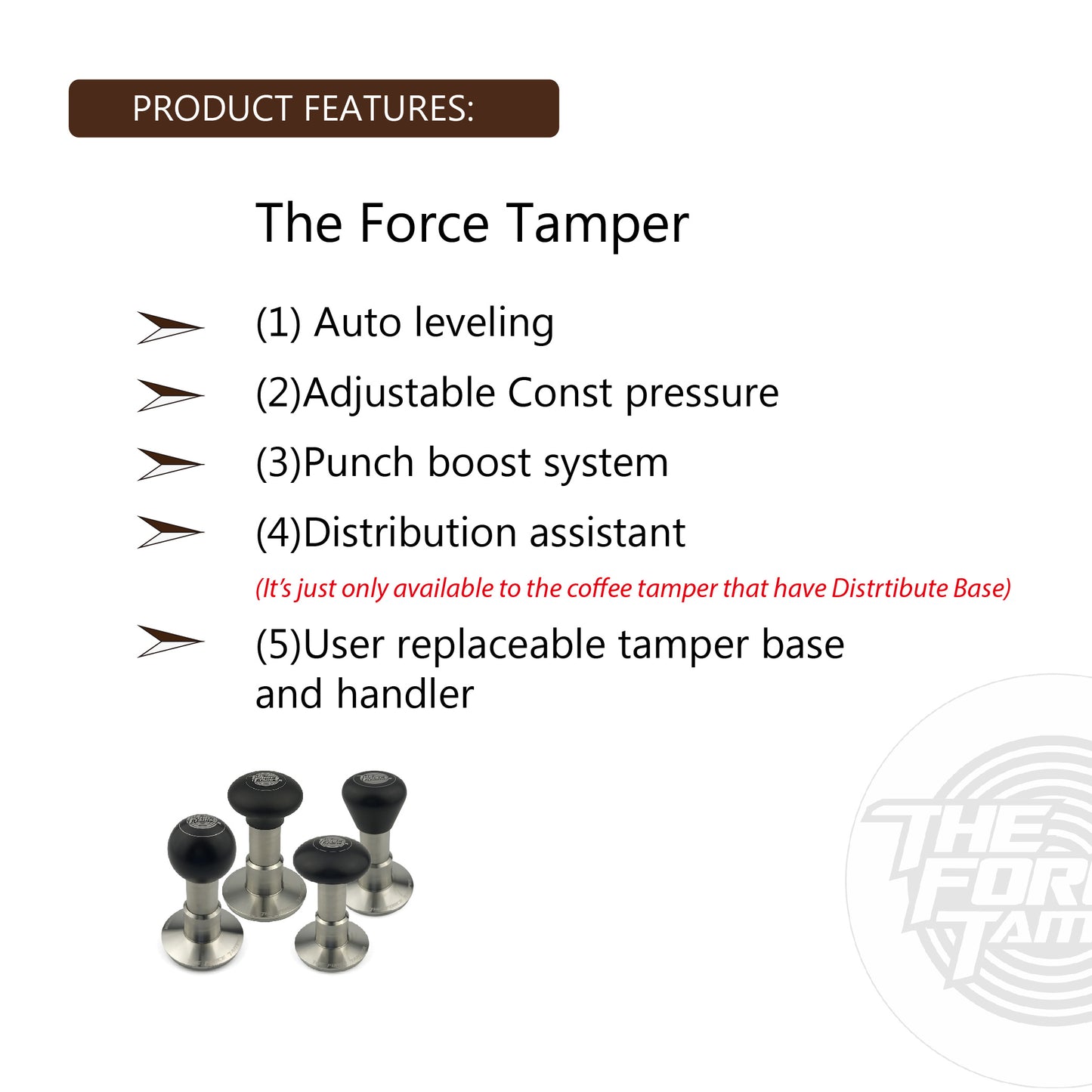 Automatic Impact-Adjustable Constant Pressure-Autoleveling Black Aluminum Matte Jellyfish Handle Coffee Tamper